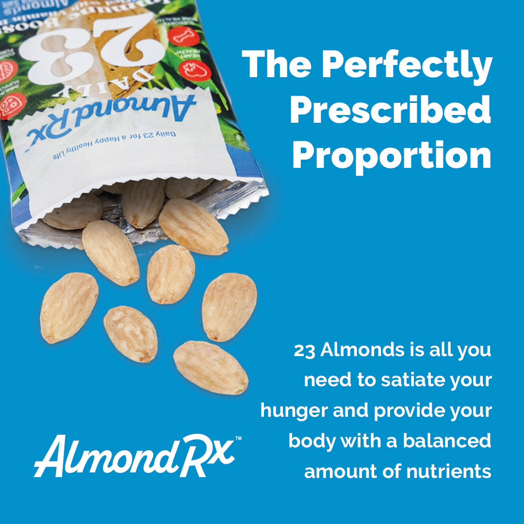 (5) AlmondRx Snack Packs - Heart Healthy Skinless and Roasted with Sea Salt fortified with Vitamin D3