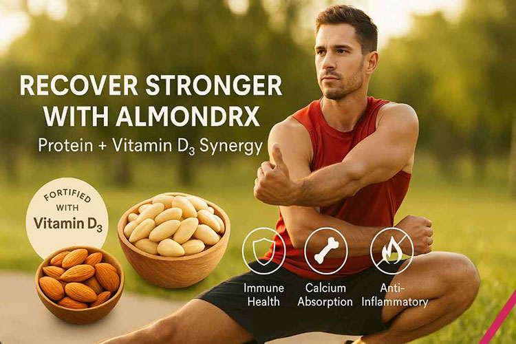 How Vitamin D3 in AlmondRx Enhances Muscle Recovery