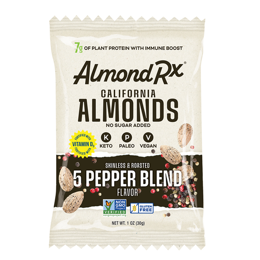 AlmondRx Five Pepper Flavor 1 oz Package of almonds