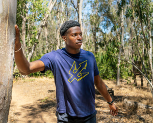 Kenneth Tucker, UCSD track star, in the woods.