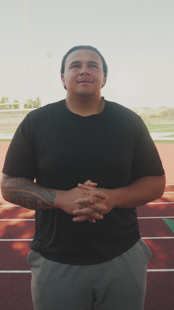 Charlie Pe'a-Shropshire talking about being a division one athlete.